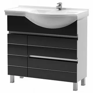 Тумба под раковину Aquanet Доминика 181968 R 90 см чёрный/белый